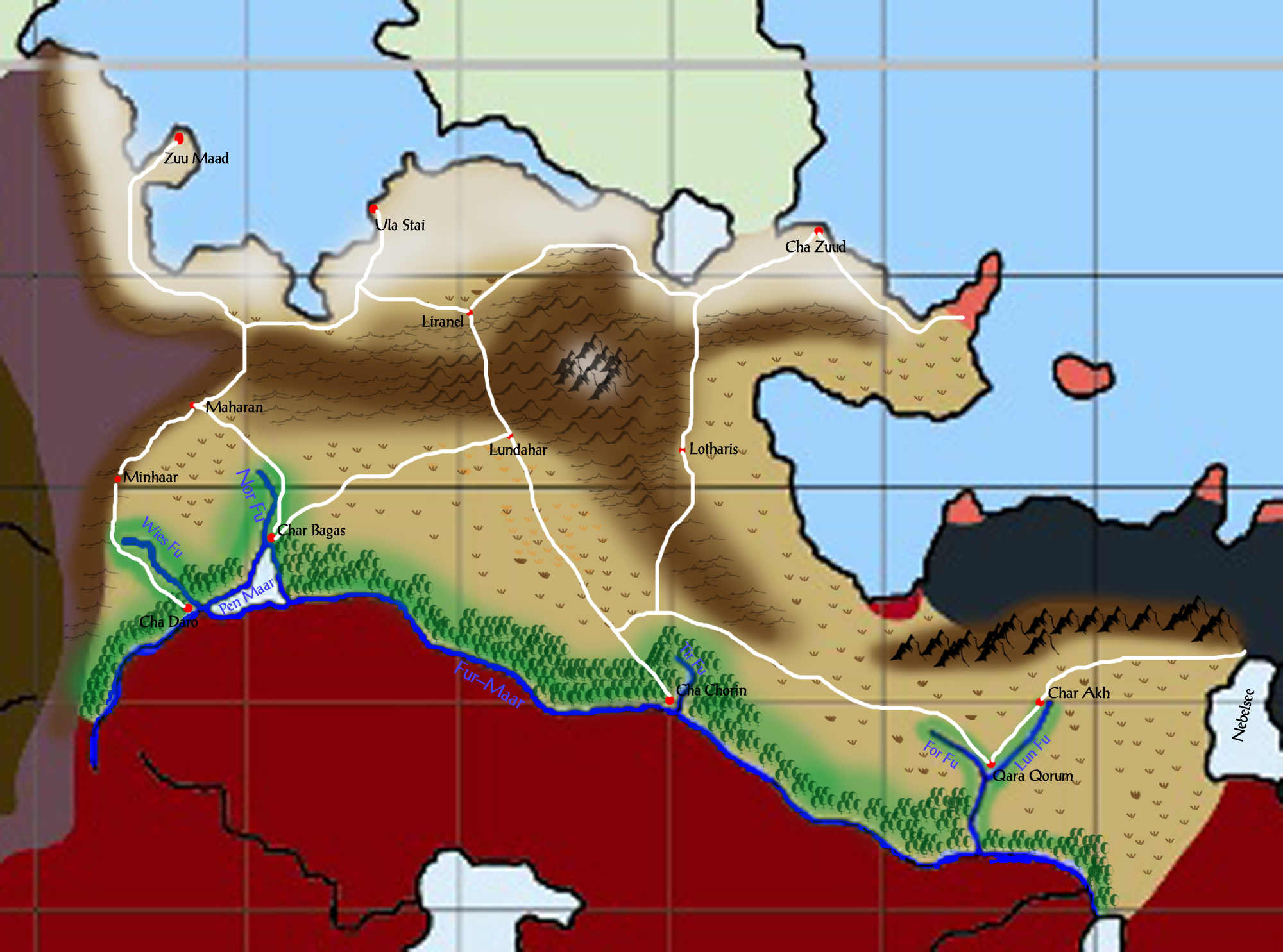 Karte der Aivarunenlande