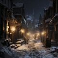 Medieval narrow alley northern continent snow.jpg